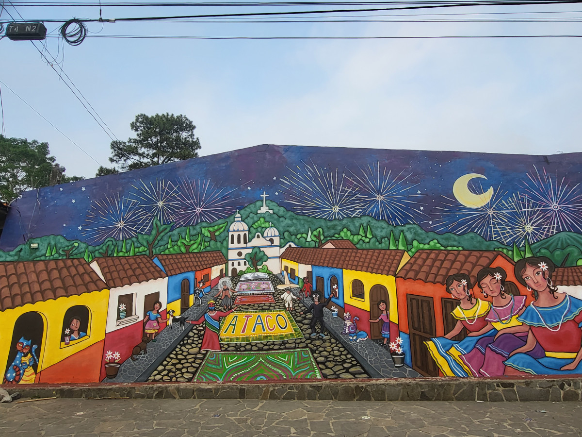 Muurschildering in Ataco, El Salvador - Undiscovered.nl