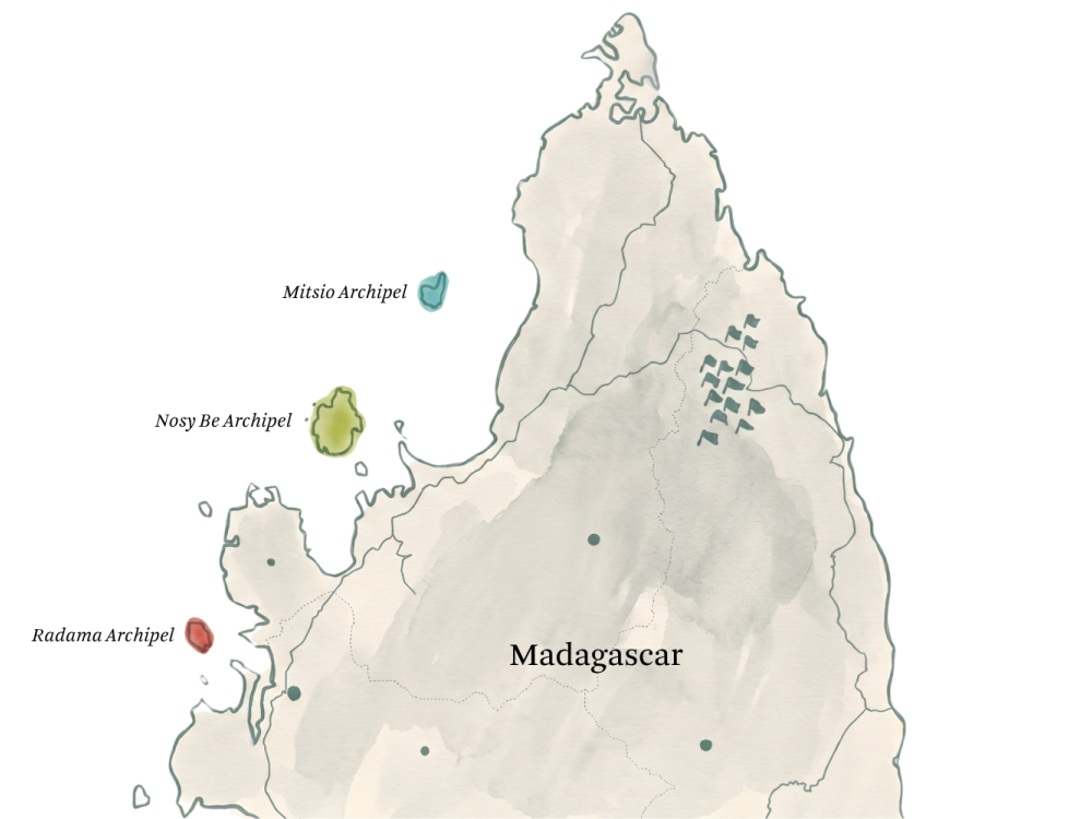Landkaart Madagascar, duiklocaties - Undiscovered.nl