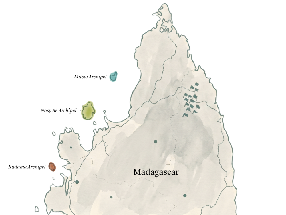 Landkaart Madagascar, duiklocaties - Undiscovered.nl