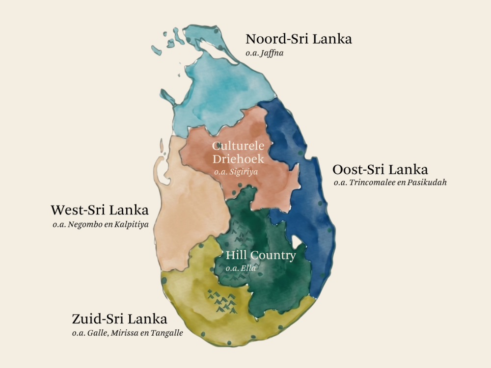 Regio's van Sri Lanka - Undiscovered.nl